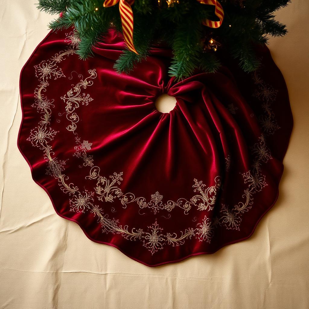 Seasonal collection of Christmas tree skirts
