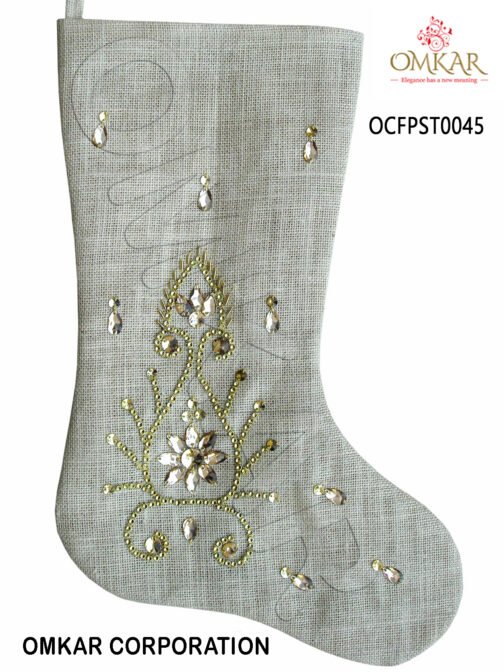 Embroidered Gray Stockings